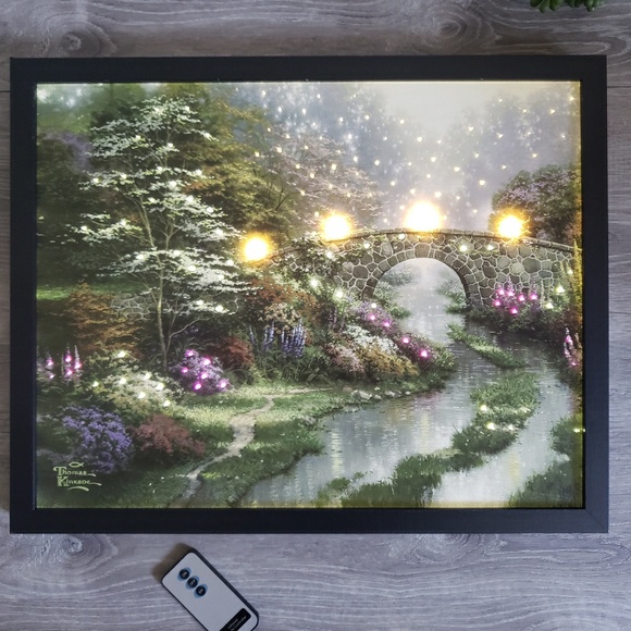 Thomas Kinkade Other - Thomas kinkade fiber optic light picture W remote